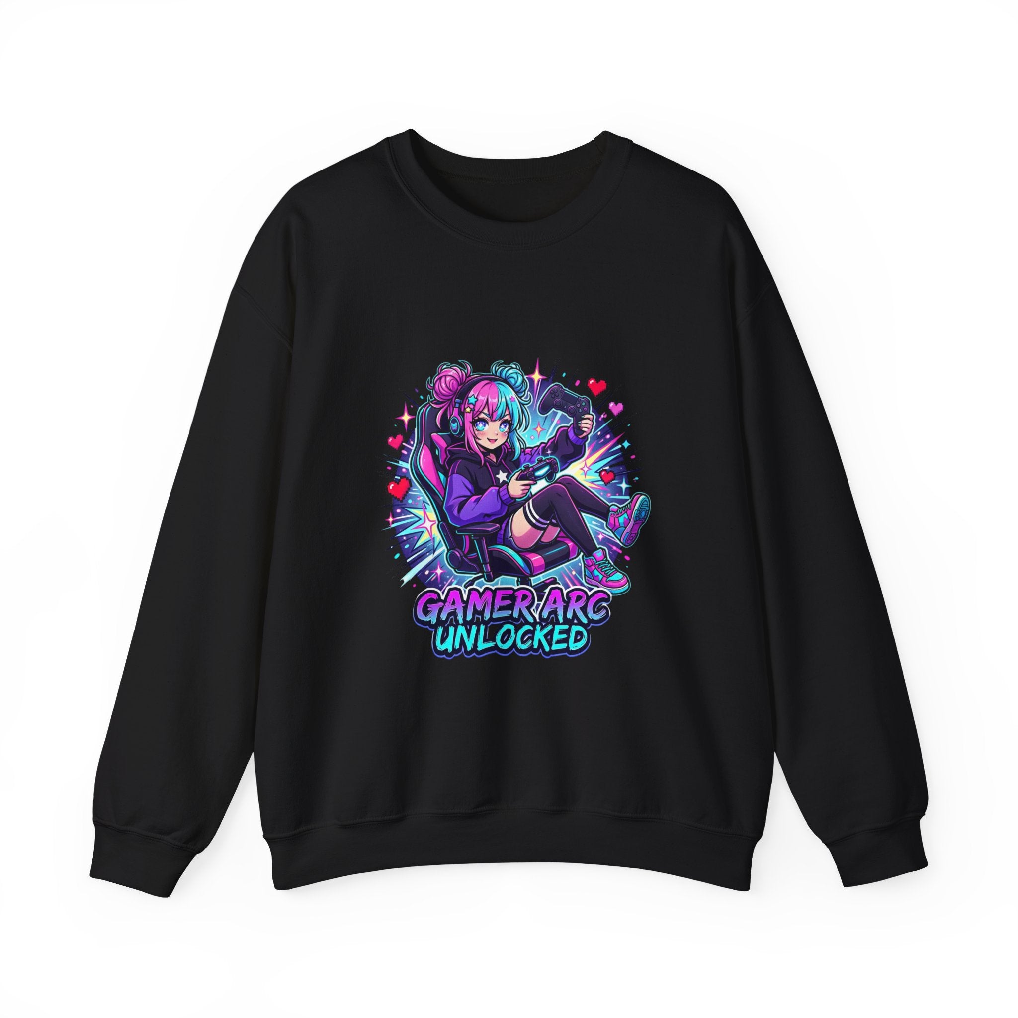 Gamer Arc Unlocked Sweatshirt | anime aesthetic, chibi kawaii