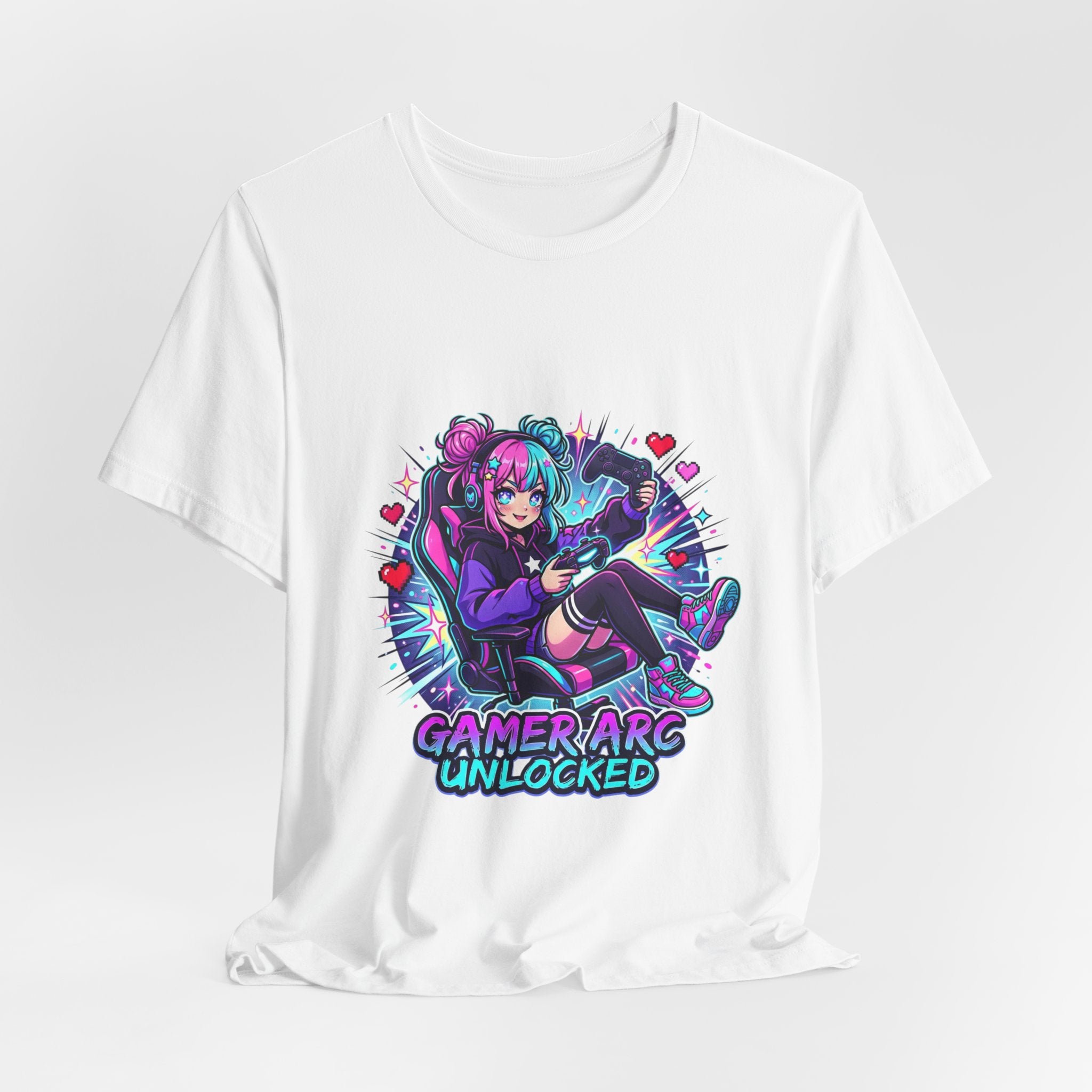 Gamer Arc Unlocked Tee | Anime Aesthetic, Chibi Kawaii Shonen Style