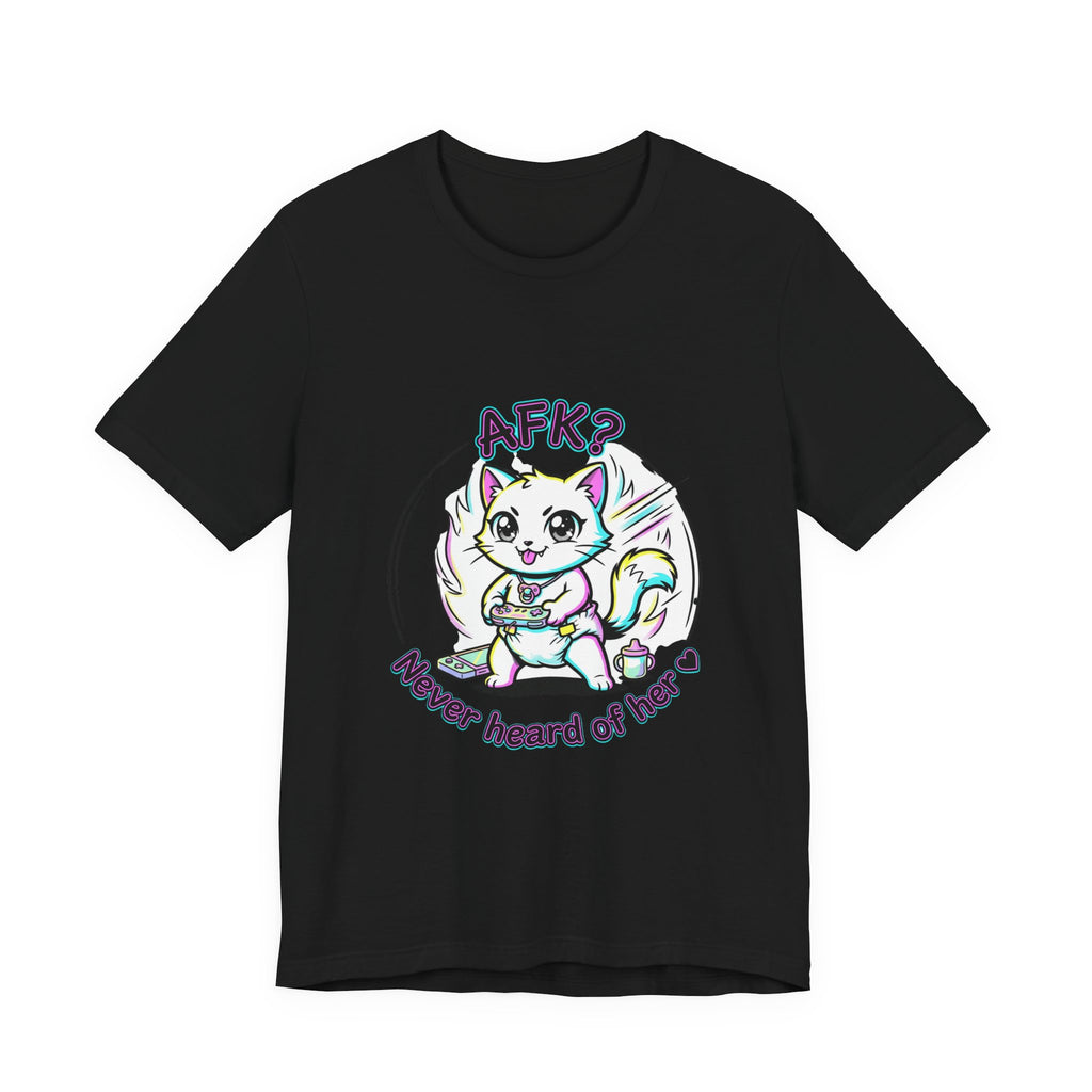 Chibi Cat AFK Tee | Anime Aesthetic, kawaii manga panel, pastel magical-girl style