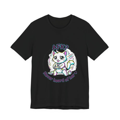 Chibi Cat AFK Tee | Anime Aesthetic, kawaii manga panel, pastel magical-girl style